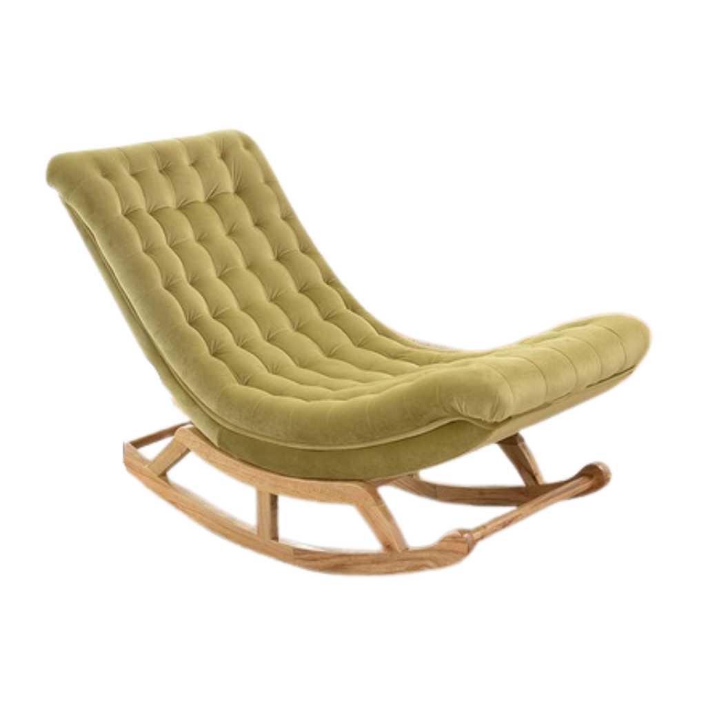 Homio Decor Living Room Khaki Large Rustic Style Rocking Chair