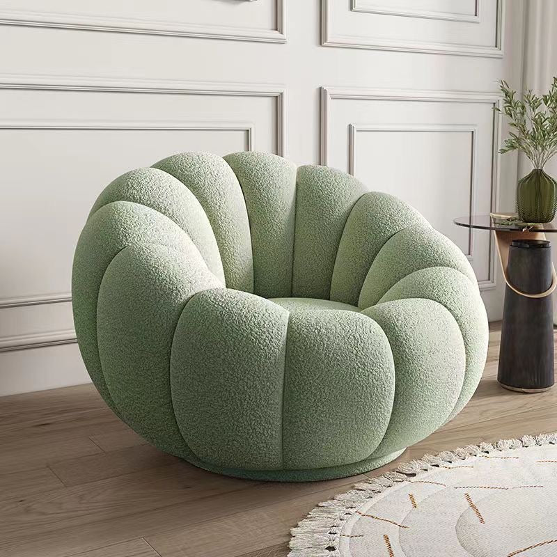 Homio Decor Living Room Lambswool / Chair / Green Pumpkin Lazy Sofa