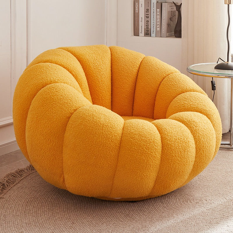 Homio Decor Living Room Lambswool / Chair / Khaki Pumpkin Lazy Sofa