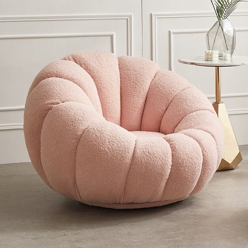 Homio Decor Living Room Lambswool / Chair / Pink Pumpkin Lazy Sofa