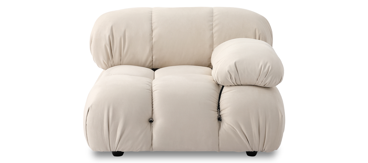 Homio Decor Living Room Left / Right Armrest / Cream Camaleonda Sofa - Suede