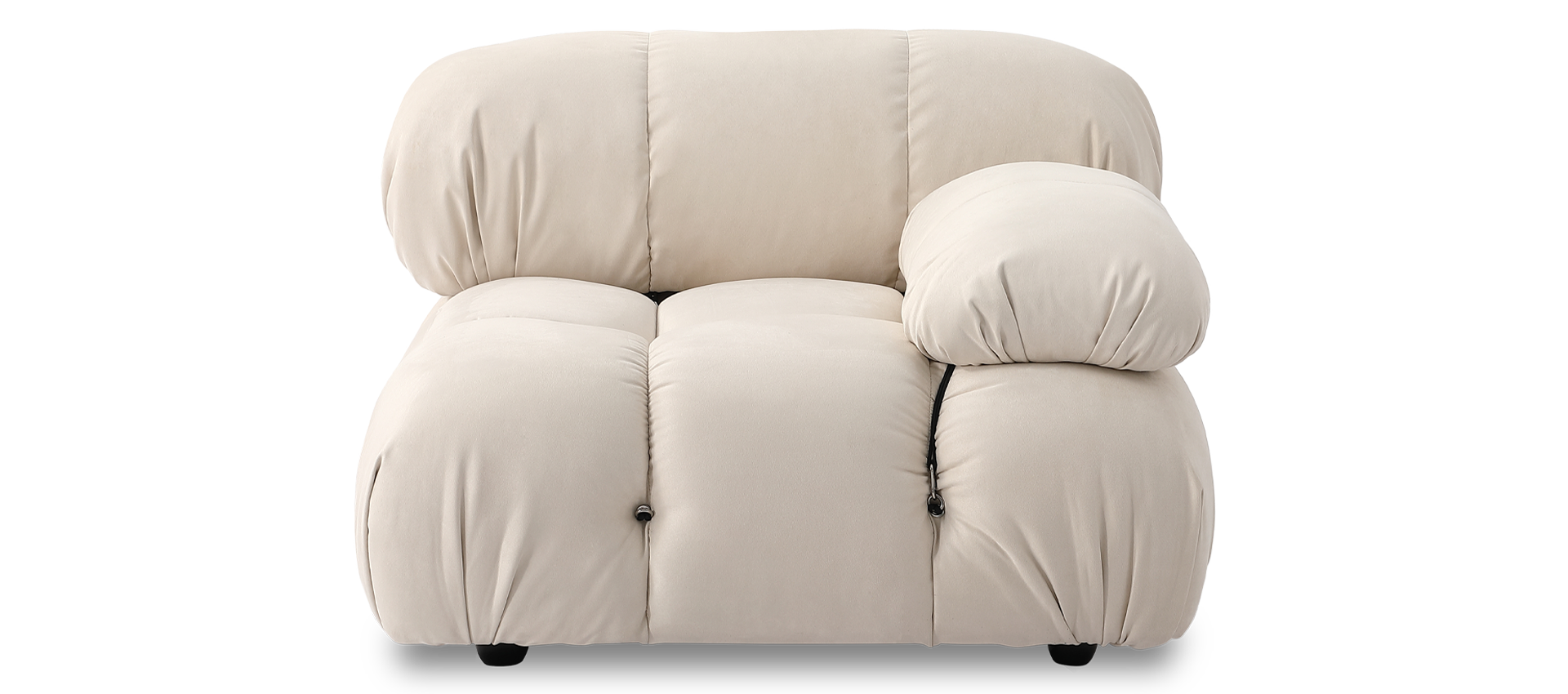 Homio Decor Living Room Left / Right Armrest / Cream Camaleonda Sofa - Suede