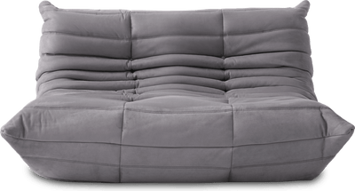 Homio Decor Living Room Light Grey Alcantara / 2-Seater Iconic Togo Sofa 2-Seater