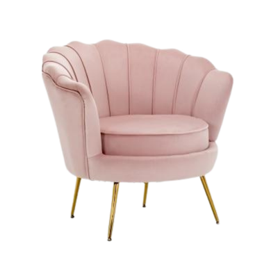 Homio Decor Living Room Light Pink American Shell Leisure Chair