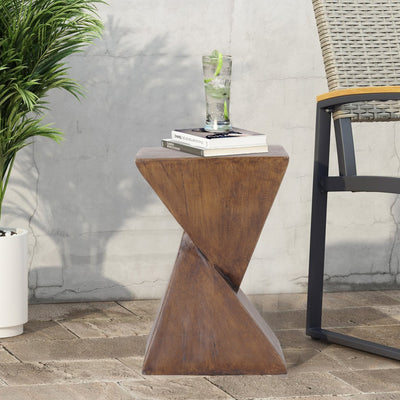 Homio Decor Living Room Lightweight Concrete Accent Table