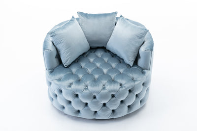 Homio Decor Living Room Luxury Button Tufted Round Leisure Chair