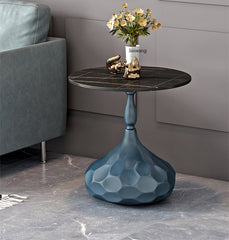 Homio Decor Living Room Marble / Blue / Black Luxury Italian Minimalist Side Table