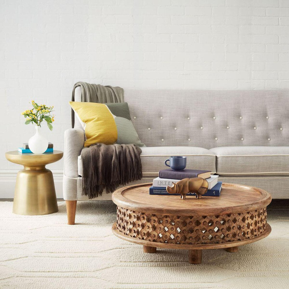 Homio Decor Living Room Martini Sofa Side Table