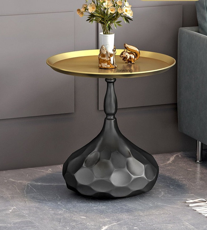 Homio Decor Living Room Metal / Black / Gold Luxury Italian Minimalist Side Table