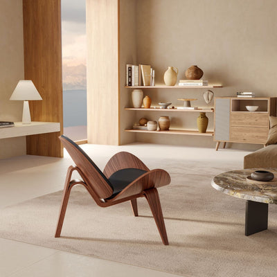 Homio Decor Living Room Mid Century Lounge Chair Tripod Style