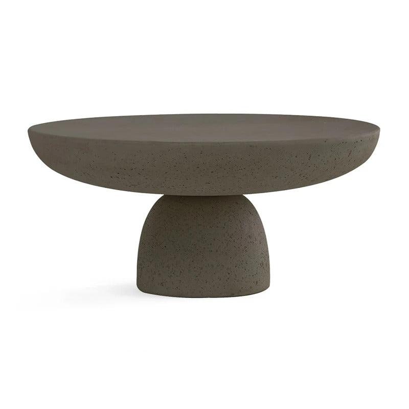 Homio Decor Living Room Model 3 / Black Cement Mushroom Style Round Side Table