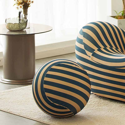 Homio Decor Living Room Modern Lazy Chair with Ball Ottoman