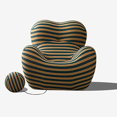 Homio Decor Living Room Modern Lazy Chair with Ball Ottoman