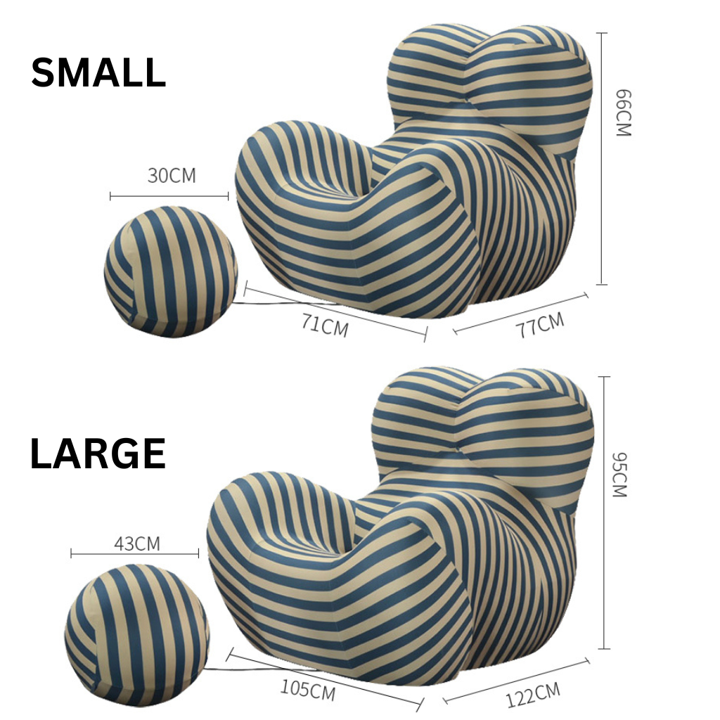 Modern Lazy Chair with Ball Ottoman Homio Decor