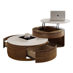 Homio Decor Living Room Multi-Level Coffee Table