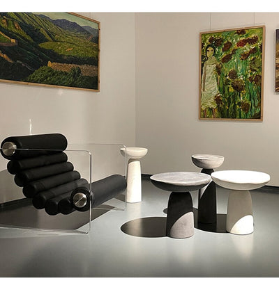 Homio Decor Living Room Mushroom Style Round Side Table