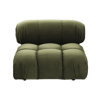 Homio Decor Living Room No Armrest Camaleonda Sofa - Forest Green (Velvet)