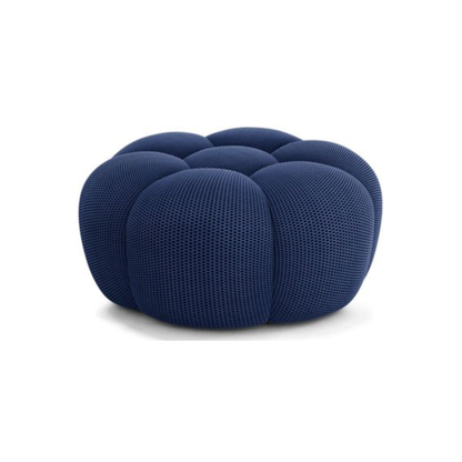 Homio Decor Living Room Ocean Blue Bubble Sofa Ottoman