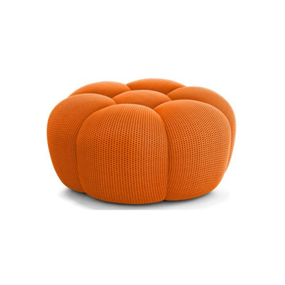 Homio Decor Living Room Orange Bubble Sofa Ottoman