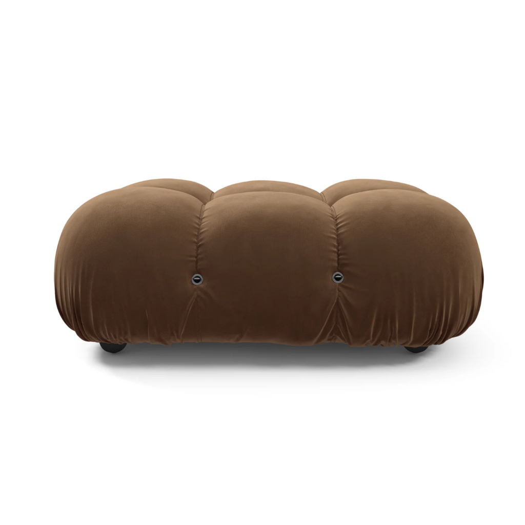 Homio Decor Living Room Ottoman Camaleonda Sofa - Chocolate Brown (Velvet)