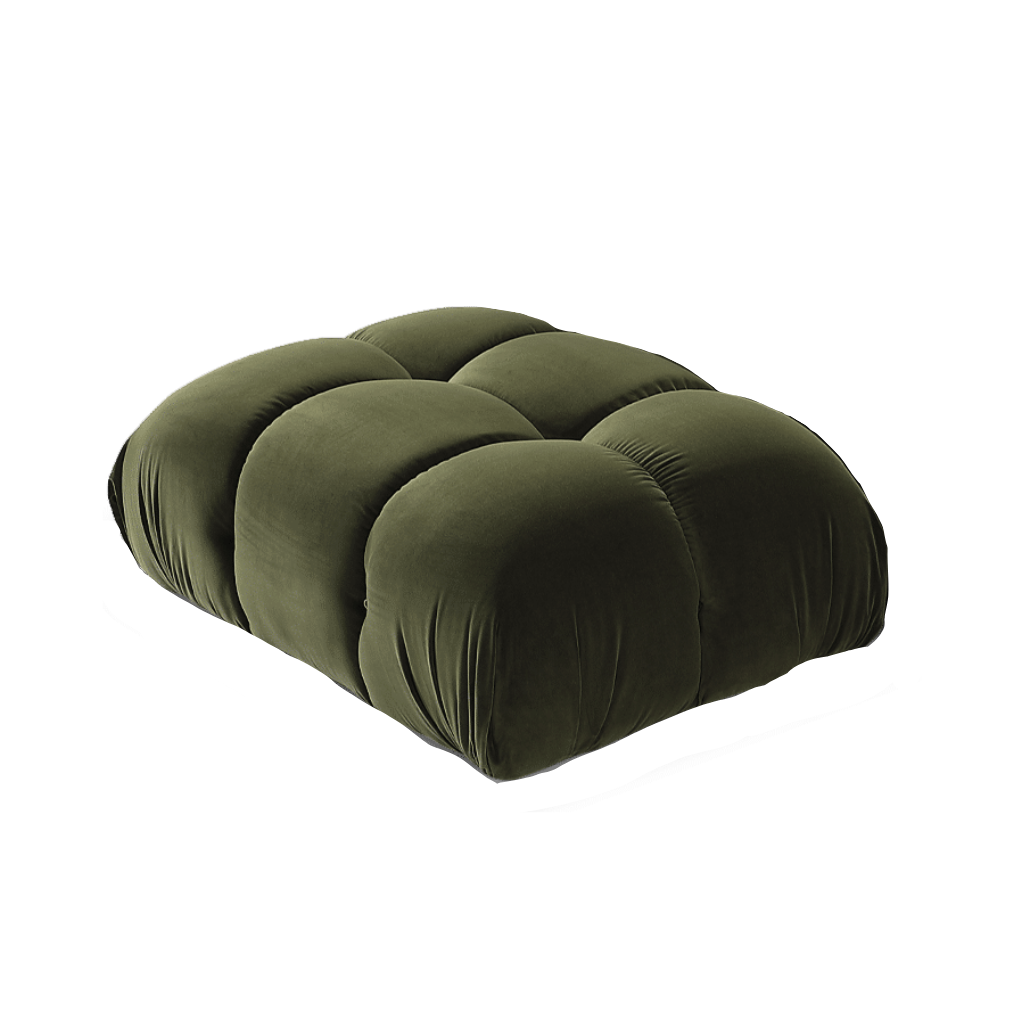 Homio Decor Living Room Ottoman Camaleonda Sofa - Forest Green (Velvet)