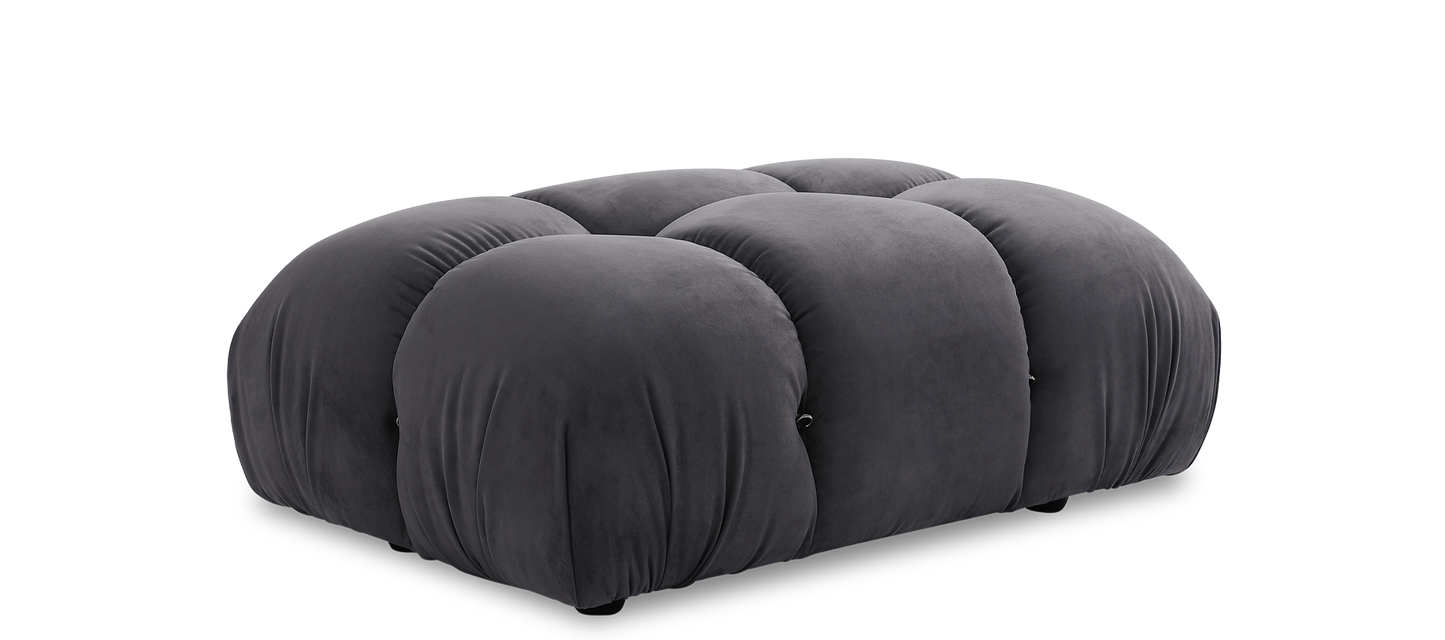 Homio Decor Living Room Ottoman / Charcoal Grey Camaleonda Sofa - Suede