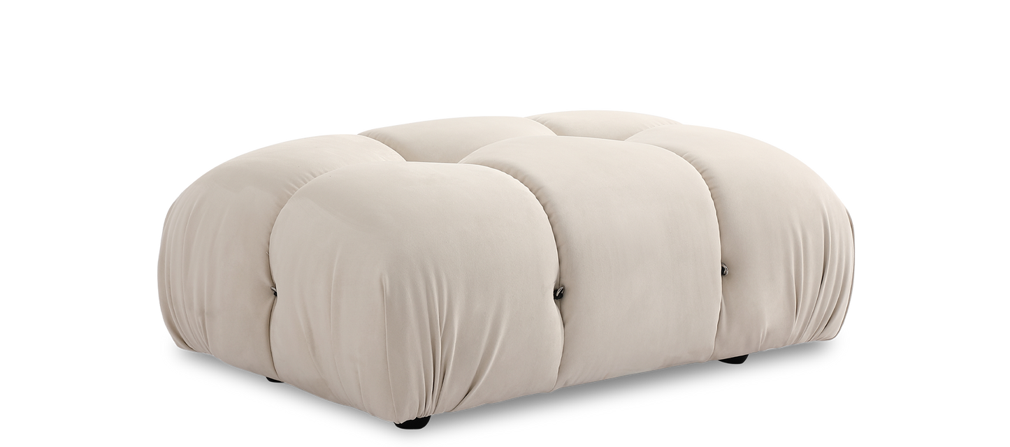 Homio Decor Living Room Ottoman / Cream Camaleonda Sofa - Suede