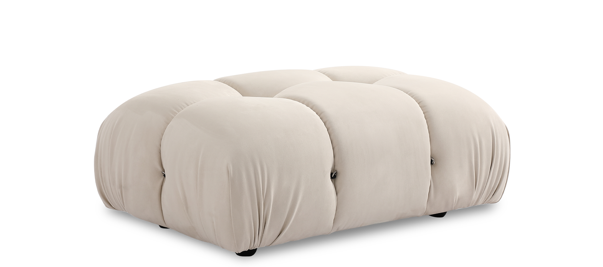 Homio Decor Living Room Ottoman / Cream Camaleonda Sofa - Suede