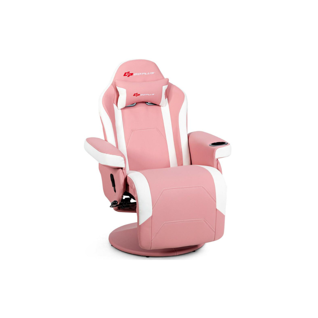 Homio Decor Living Room Pink Adjustable Massager\Gaming Chair (with 8 massage modes)