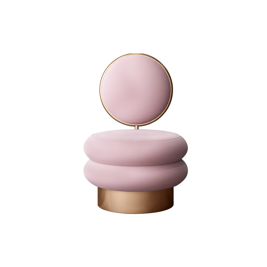 Homio Decor Living Room Pink Designer Dressing Stool
