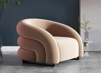 Homio Decor Living Room Pink Luxury Designer Flannel Chair