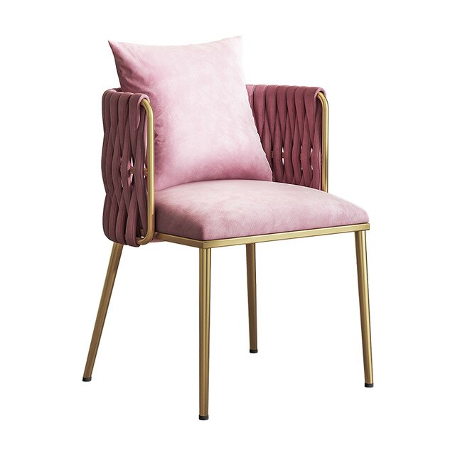 Homio Decor Living Room Pink Luxury Velvet Dining Chair