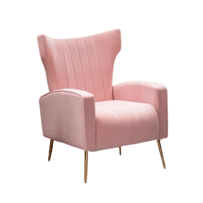 Homio Decor Living Room Pink Modern Velvet Armchair