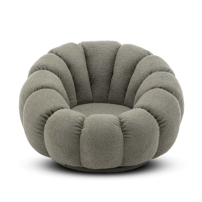 Homio Decor Living Room Pumpkin Chair with Ottoman
