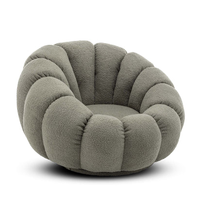 Homio Decor Living Room Pumpkin Chair with Ottoman