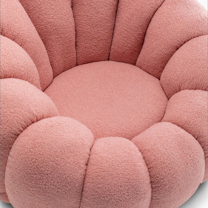 Homio Decor Living Room Pumpkin Chair with Ottoman