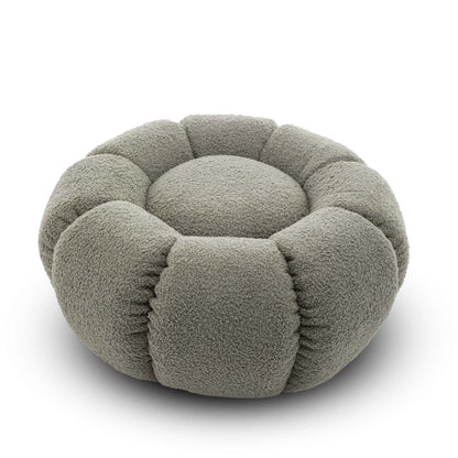 Homio Decor Living Room Pumpkin Chair with Ottoman