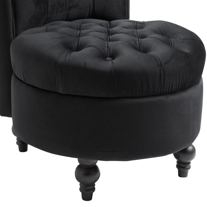 Homio Decor Living Room Retro Button-Tufted Royal Design Chair