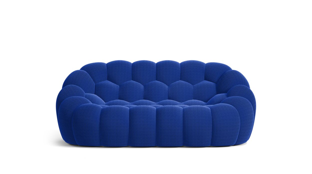 Homio Decor Living Room Sapphire Bubble Loveseat Sofa