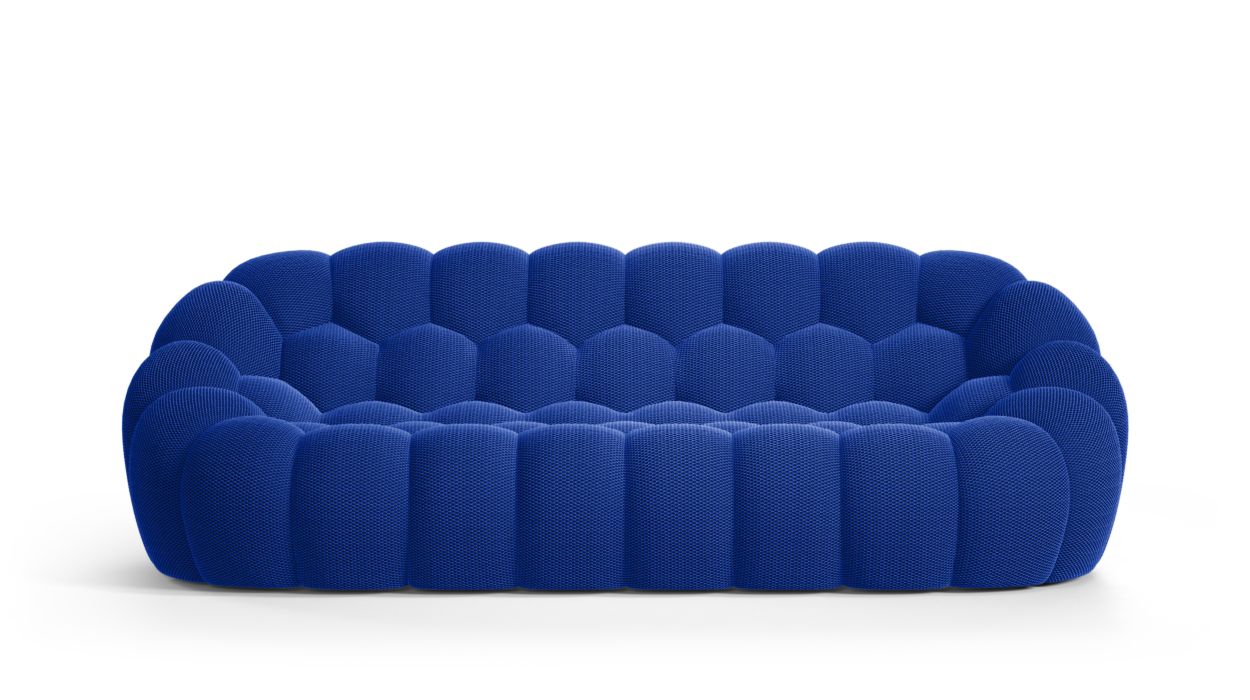 Homio Decor Living Room Sapphire Bubble Sofa (3 Seater)