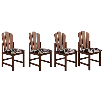 Homio Decor Living Room Set of 4 Chairs Wabi-Sabi Table & Chairs Set