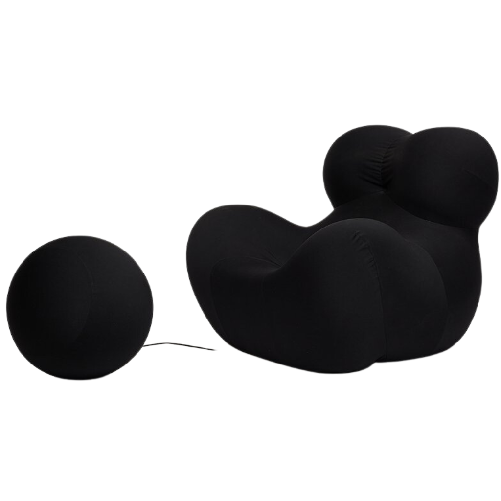 Modern Lazy Chair with Ball Ottoman Homio Decor