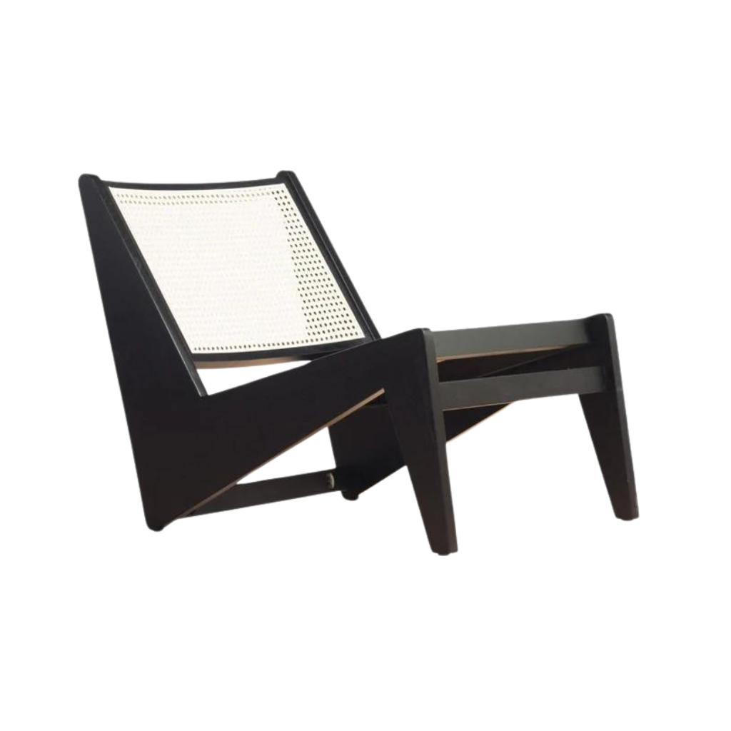 Homio Decor Living Room Textured Black Pierre Jeanneret Kangaroo Chair