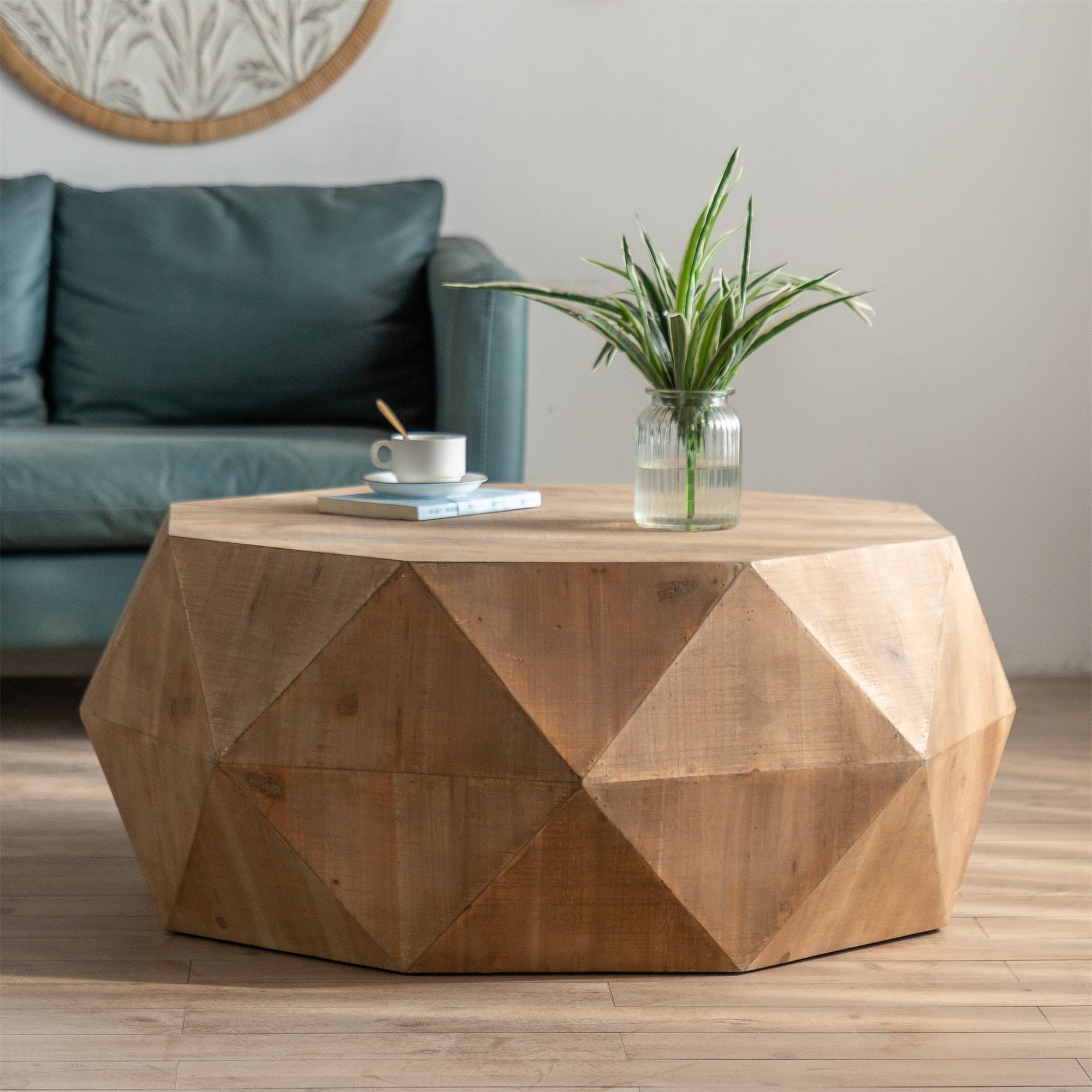 Homio Decor Living Room Three-Dimensional Embossed Coffee Table