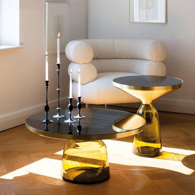 Homio Decor Living Room Transparent Glass Tea Table
