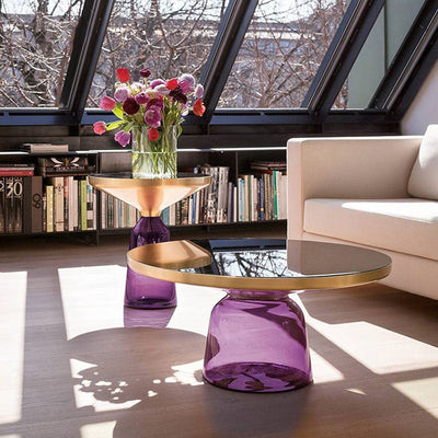 Homio Decor Living Room Transparent Glass Tea Table