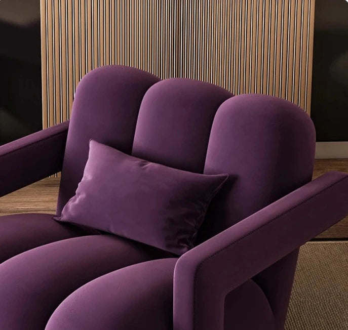 Homio Decor Living Room Tulip Lounge Chair (Velvet)