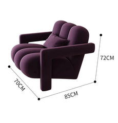 Homio Decor Living Room Tulip Lounge Chair (Velvet)