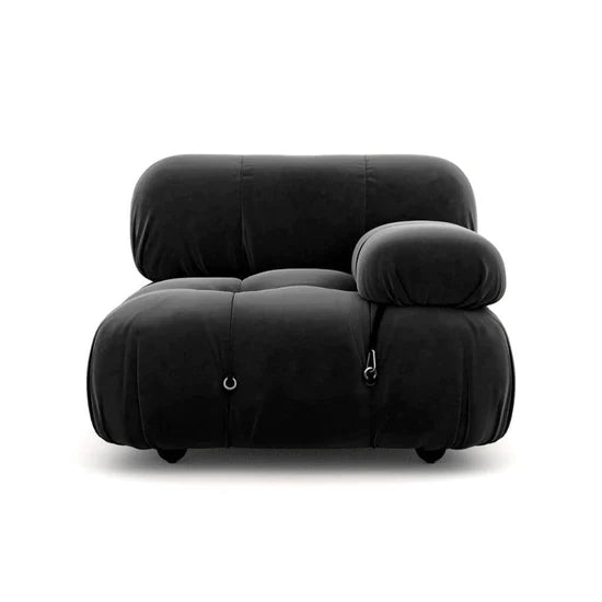 Homio Decor Living Room Velvet / Black Camaleonda Sofa (Left Armrest)