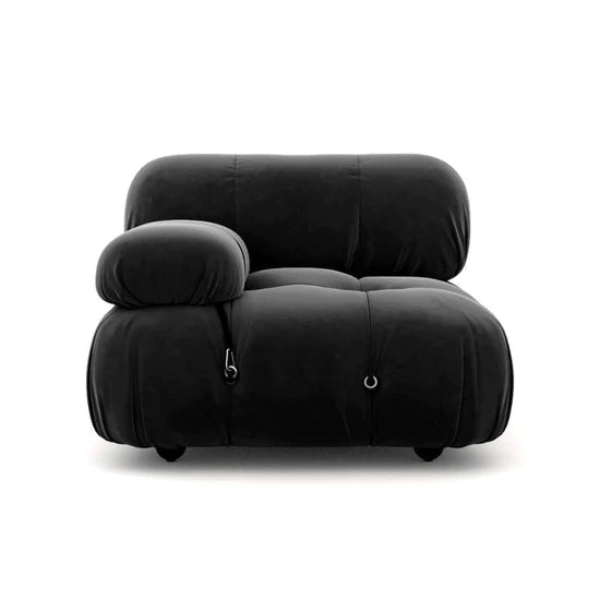 Homio Decor Living Room Velvet / Black Copy of Camaleonda Sofa (Right Armrest)
